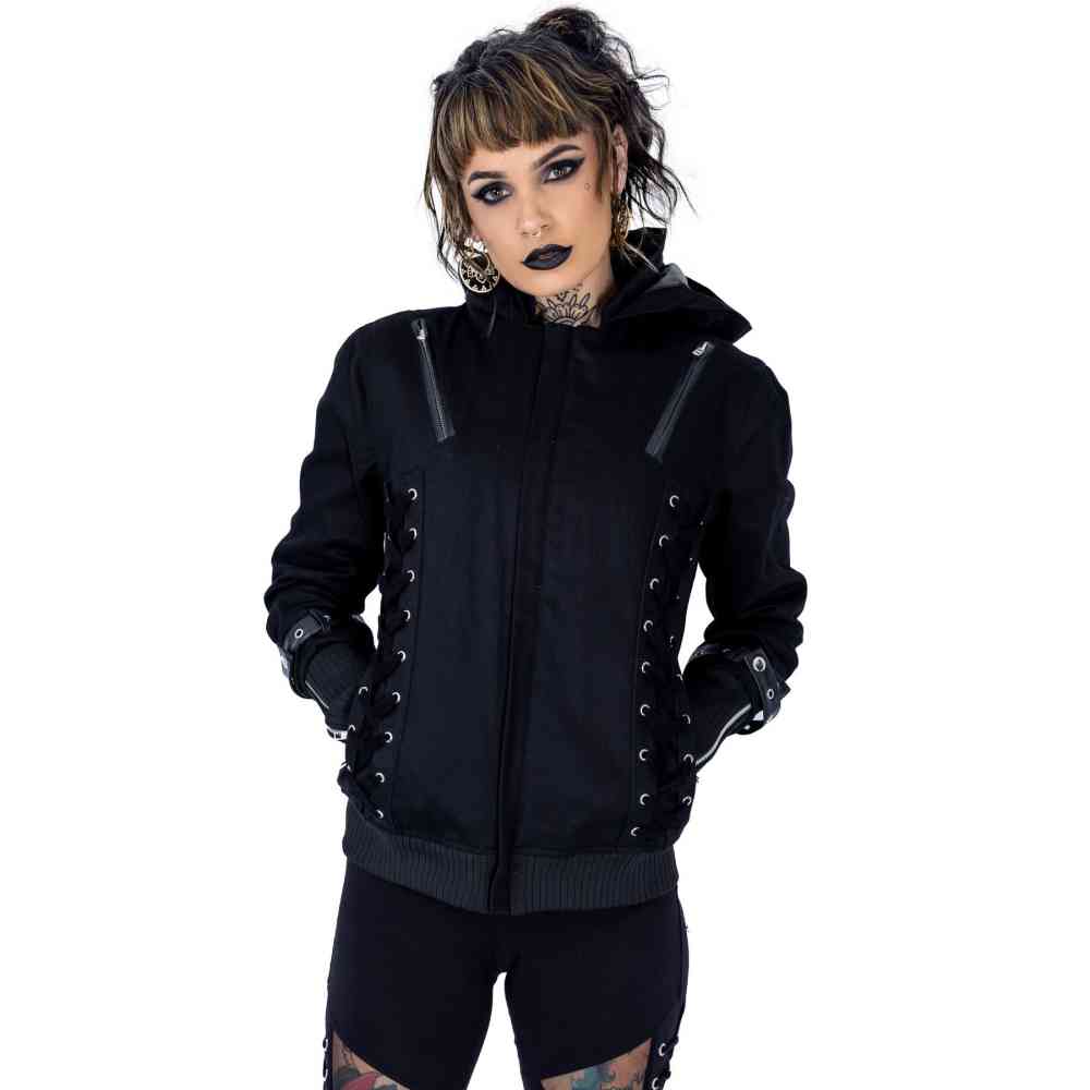 Poizen Industries - ROGUE Veste zip à capuche - Noir